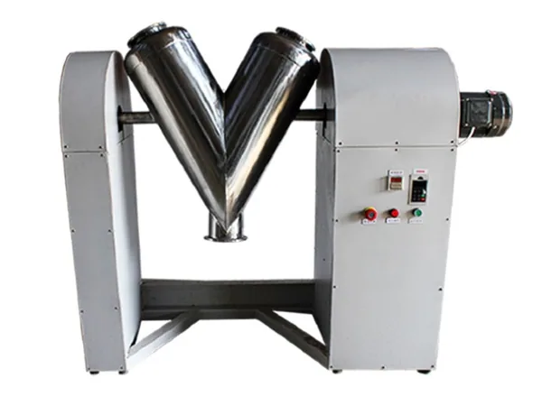 Stainless-steel V-type mixer for bulk materials
