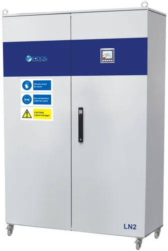 F-DGSi CRYOGEN liquid nitrogen generator — cabinet with a built-in dewar and touchscreen