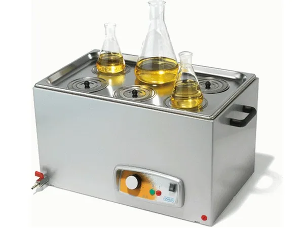 Laboratory oil bath with analogue control